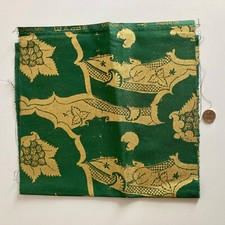 Tissu coton vert doré LAURA