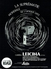 publicité Advertising 1021 1961  caméra Leitz  Leicina éléctrique