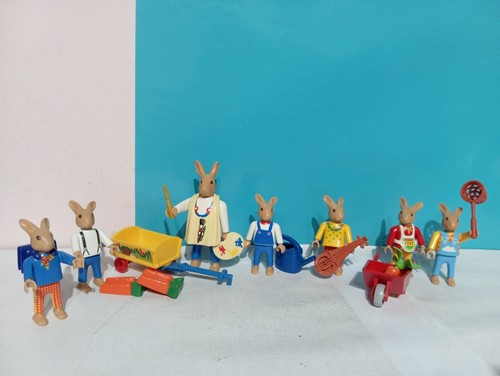 Lot playmobil figurines lapins - figurines,