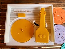 Fisher-Price valise boîte à musique tourne-disque 5 disques 10 mélodies Vintage