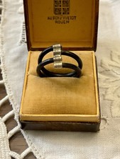 FRANCE c1950 ORIGINALE BAGUE ANCIENNE En PLAQUÉ ARGENT Style Albanu Artisanal