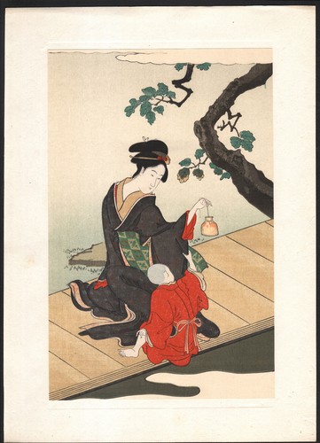 1910 estampe japonaise femme - 1910,