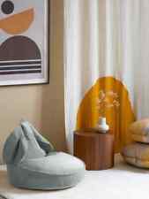 Fauteuil poire en velours Lapin