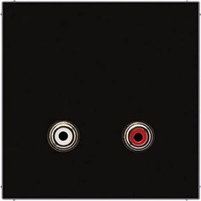 Système de connexion multimédia Jung MALS1021SW - audio RCA, vis, noir neuf