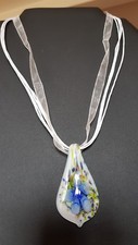 COLLIER PENDENTIF VERRE façon