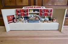 JOUET ANCIEN GRANDE ÉPICERIE BABYJOU EN BOIS PEINT À TIROIRS BALANCE CIRCA 1930