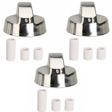 Argent Plaque de Cuisson Four Bouton Gaz Cuisinière Électrique Gril Contrôle &