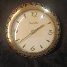 Pendule Vedette En Laiton Années 40/50 Fonctionnelle Mécanisme Électrique TBE