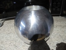 Bougeoir boule aluminium poli