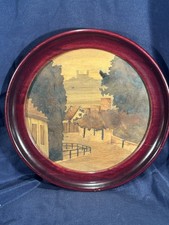 Tableau rond en marqueterie