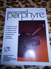 Revue Porphyre, préparateur