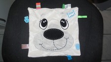 518B/ doudou plat ours blanc