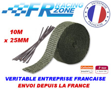 Bande thermique isolante noir 10M +Colliers inox pour collecteur et échappement 