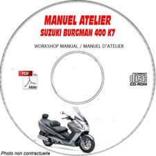 BURGMAN 400 K7 - Manuel Atelier CDROM SUZUKI Anglais Support - CD-ROM - DVD-ROM