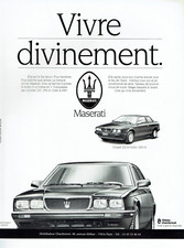 publicité Advertising  1122  1988   Maserati  coupé 222 bi-turbo rés Chardonnet