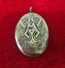 Médaillon or 10 k émail très ancien , porte  photo -1880 Allemagne