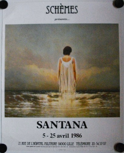 Affiche santana 1986 - affiche,