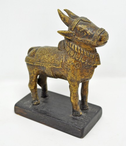 Laiton antique debout vache - laiton,