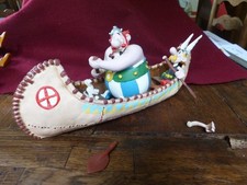 Asterix - Atlas Plastoy 2001 - Figurine en Resine - Asterix & Obelix en canoe
