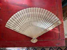 ancien éventail bois