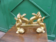 Bougeoirs Dauphins Céramique Parure Cheminée  en Céramique Signés Turda