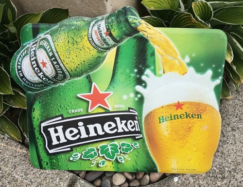 Vintage heineken metal sign - metal,