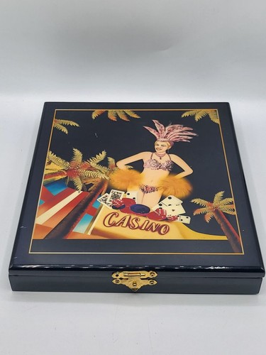 Coffret casino vintage bois - casino,