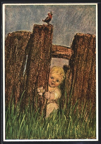 Carte postale artiste maria - postale, d'artiste