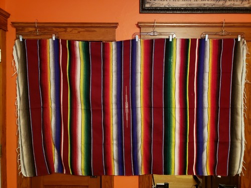 Vtg mexican saltillo serape - saltillo,