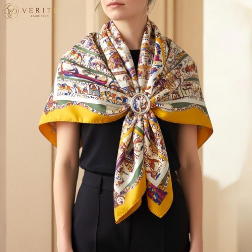 Rare vintage hermes silk scarf - hermes,