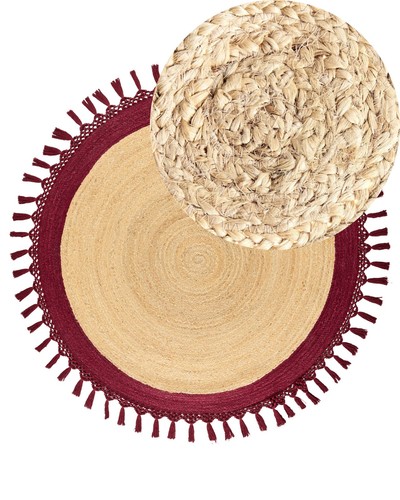 Tapis boho rustique jute - en,