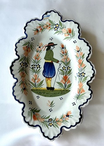 Ancien plat ovale - en, faïence
