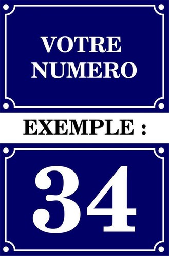 Autocollant sticker numero - , de