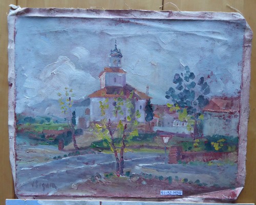 Vieux tableau huile sur - vieux,