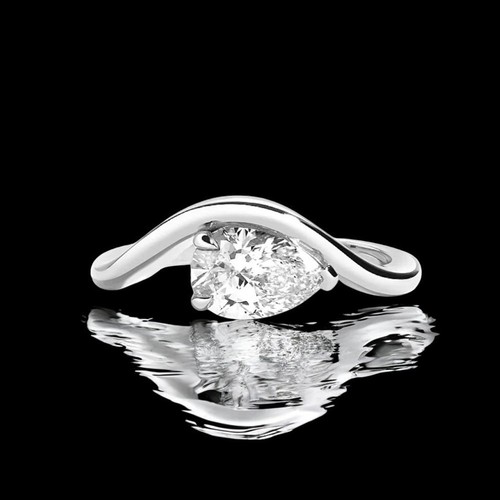 Bague platine diamant - bague, en