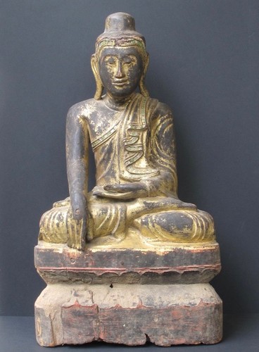 Antique bouddha bois - bouddha,