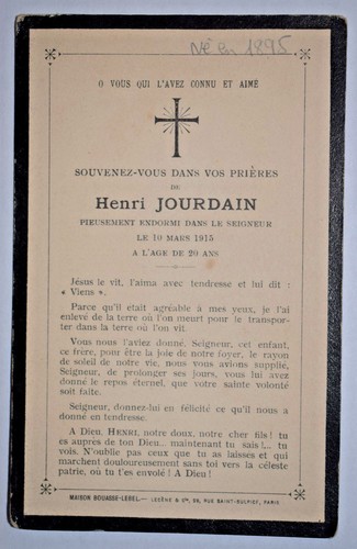 Henri jourdain faire part - henri,