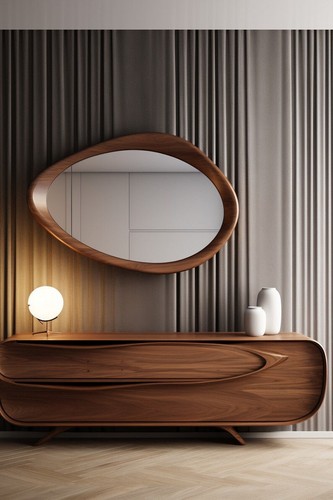 Meuble lavabo bois massif - en,