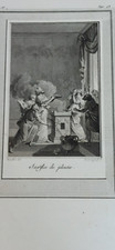 Belle gravure ancienne (18ème) Sacrifice de Jalousie par Marillier (1740 - 1808)