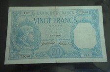 Billet 20 francs Bayard 31.7.1918 TB +, fayette 11.03, cote 150€ épinglage, fiss