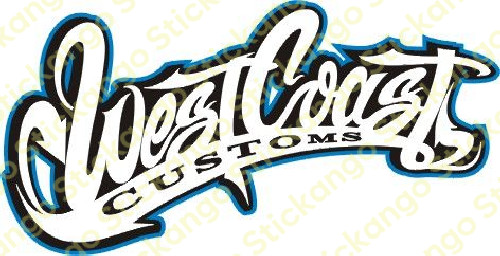 West coast customs sticker - coast,
