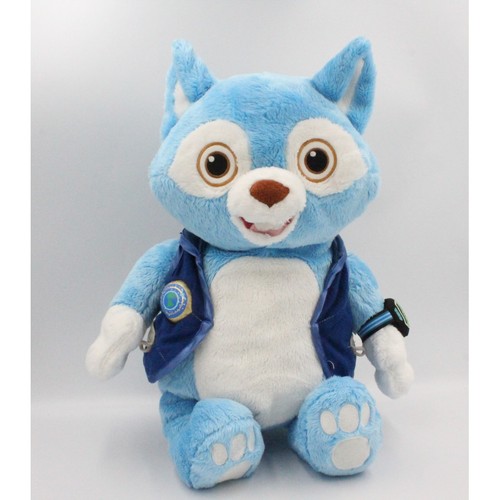 Peluche loup renard - chat, bleu