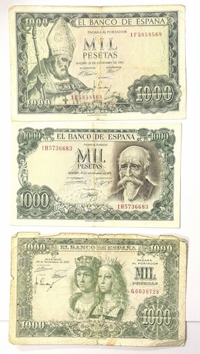 Lot billets banque 1000 - lot,