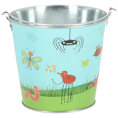 Seau jardin motif - seau, insectes