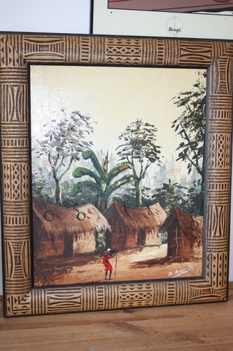 Tableau peinture village - peinture,