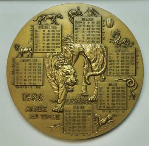 Médaille calendrier chinois - mÉdaille,,