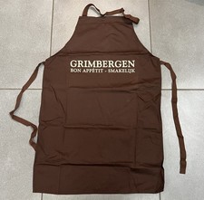 TABLIER DE BAR MARRON BIERE BELGE D'ABBAYE BEER BIER GRIMBERGEN SMAKELIJK RARE