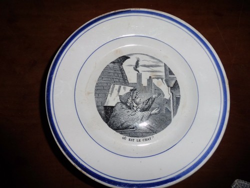 Assiette gien 19e - -,