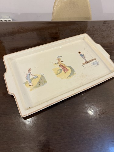 Ancien grand plat faïence - ancien, en