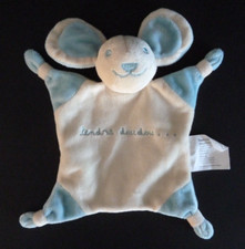 A. Tendre doudou... plat SOURIS TCF TOUT COMPTE FAIT bleu blanc crème - TTBE
